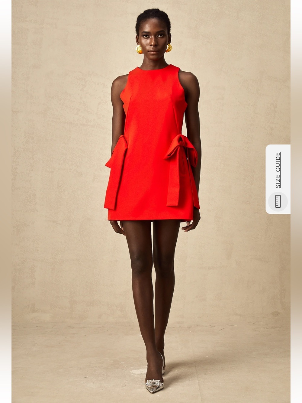NWT Miss Rosier Ronnie red sleeveless bow mini dress